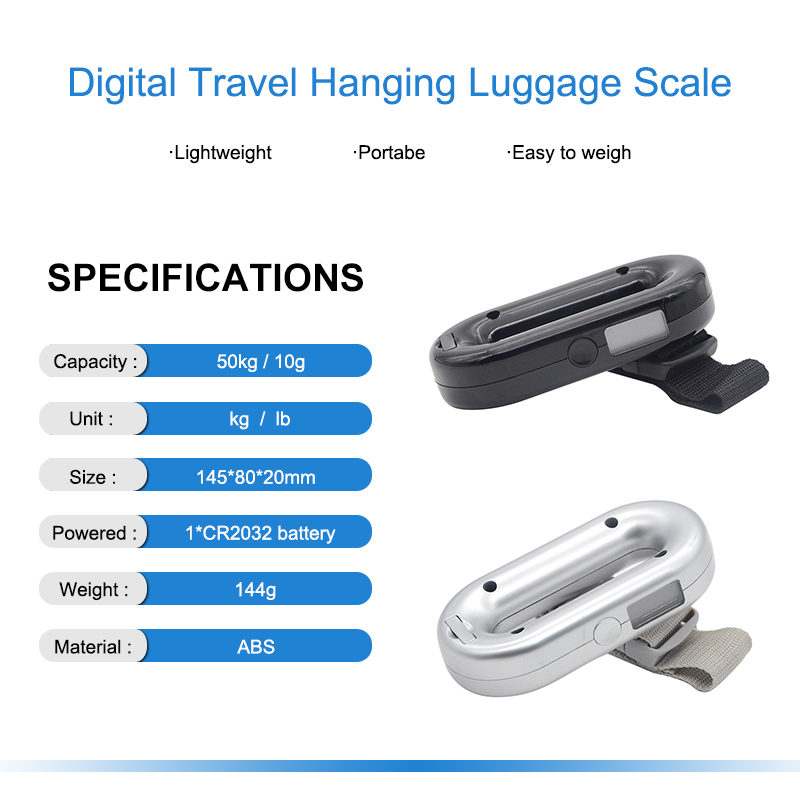 50kg Portable Convenient Travel Hanging Digital Luggage Scale